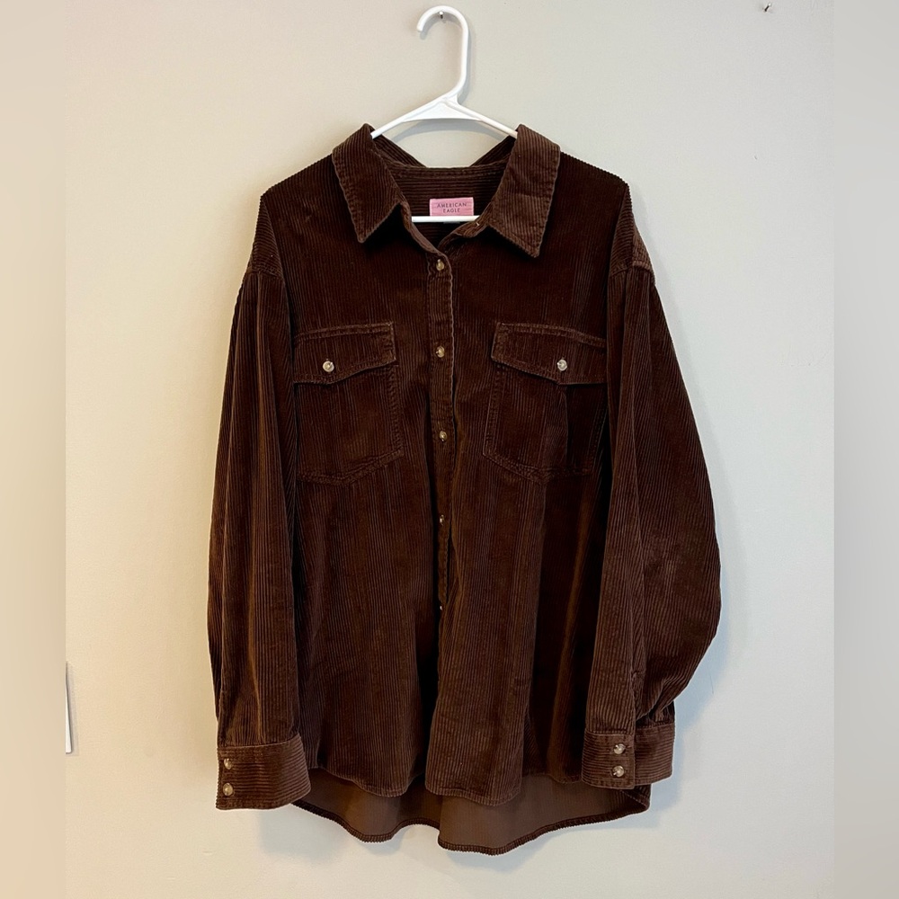 American Eagle Corduroy Button Down Shirt